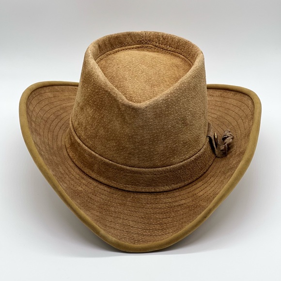Henschel Other - Vintage Henschel Brown Suede Leather Butch Cassidy Cowboy Hat Size M USA